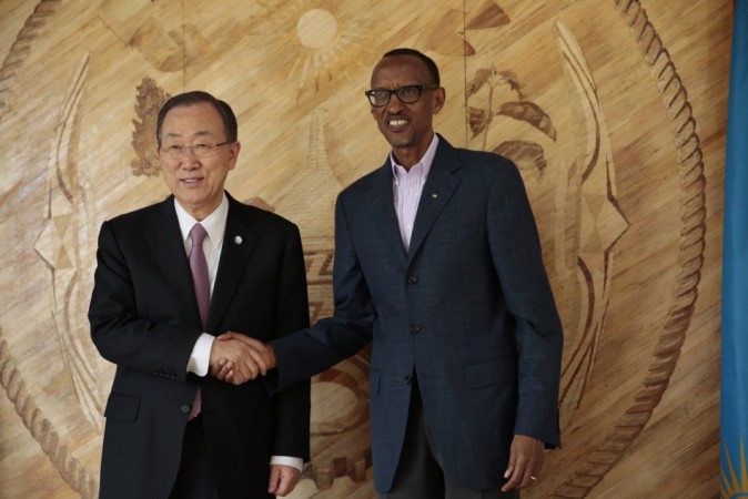Rwanda's President Paul Kagame meets Secretary-General of the United Nations Ban Ki-moon. April 7 is the UN Designated day to remember the victims of the Rwanda Genocide that killed as much as 800,000 people (Image Credit: Reuters)