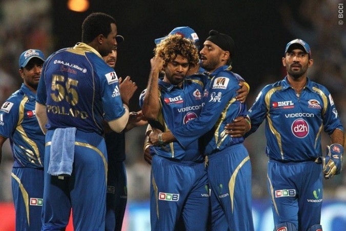 Mumbai Indians will look to begin the defence of their IPL title with a win over former champions Kolkata Knight Riders. Saikat Das/IPL/SPORTZPICS Pollard Malinga Harbhajan Mumbai Indians