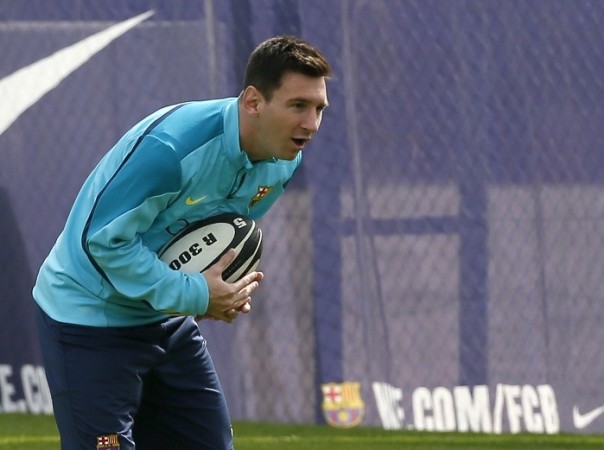 Barcelona forward Lionel Messi during a training session, 15 April. Reuters Lionel Messi Barcelona