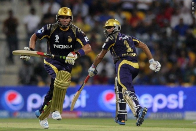 Jacques Kallis and Manish Pandey's century partnership helped set the game up for KKR. Pal Pillai/IPL/SPORTZPICS Kallis Pandey KKR