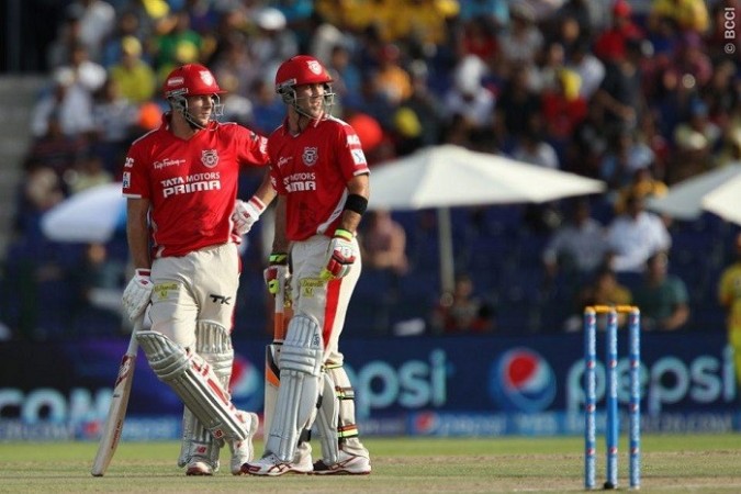 Kings XI Punjab batsmen Glenn Maxwell and David Miller during their match-winning partnership against CSK, 18 April. Ron Gaunt/IPL/SPORTZPICS Glenn Maxwell David Miller Kings XI Punjab