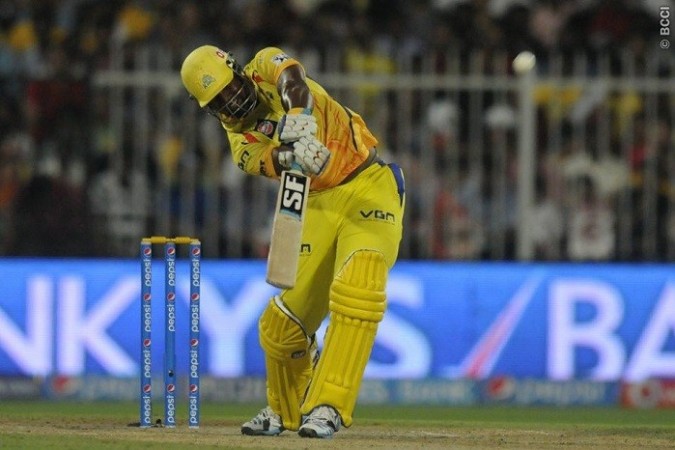 CSK opener Dwayne Smith in a punishing mood against the Sunrisers Hyderabad, 27 April. Pal Pillai/IPL/SPORTZPICS Dwayne Smith CSK
