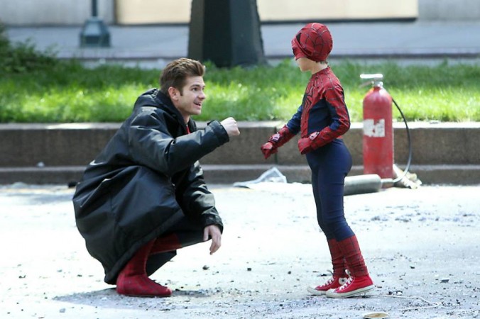 Actor Andrew Garfield arrives for "The Amazing Spider-Man 2" premiere in New York