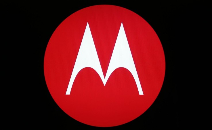 A Motorola Mobility logo is seen on a screen at the public unveiling of their global headquarters in Chicago, Illinois, April 22, 2014. REUTERS/Jim Young Motorola Logo