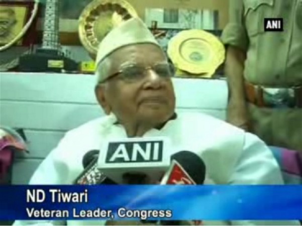Screenshot of ND Tiwari from ANI Video