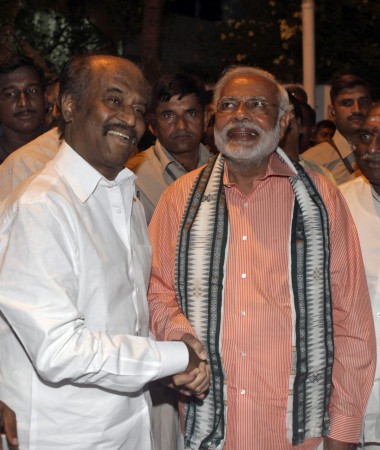 Narendra Modi with Rajinikanth