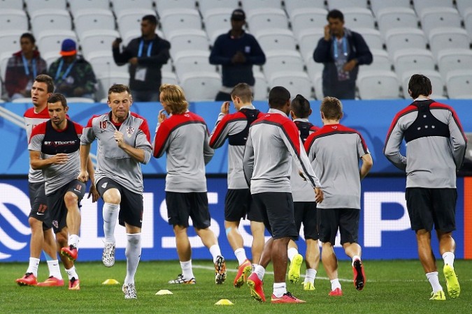 Croatia players during a training session, 11 June Croatia