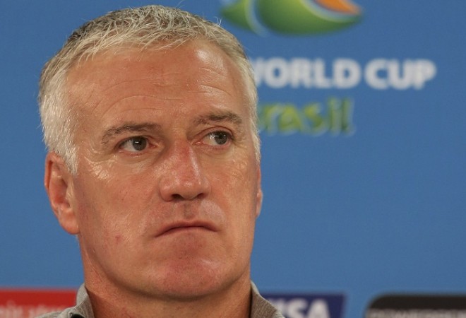 France coach Didier Deschamps attends a news conference in Porto Alegre. Didier Deschamps