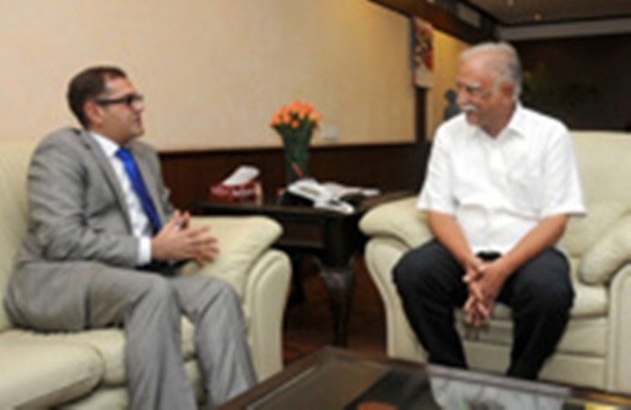 Burak Akcapar meets Ashok Gajapathi Raju