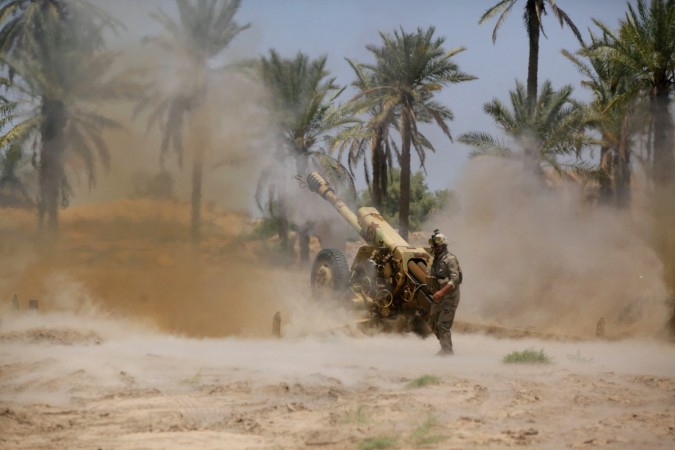 Iraqi security forces fire artillery during clashes with Sunni militant group Islamic State of Iraq and the Levant in Jurf al-Sakhar Iraqi security forces fire artillery during clashes with Sunni militant group Islamic State of Iraq and the Levant in Jurf al-Sakhar