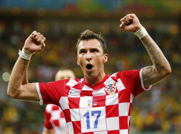 Croatia's Mario Mandzukic celebrates after scoring brace against Cameroon. Mario Mandzukic