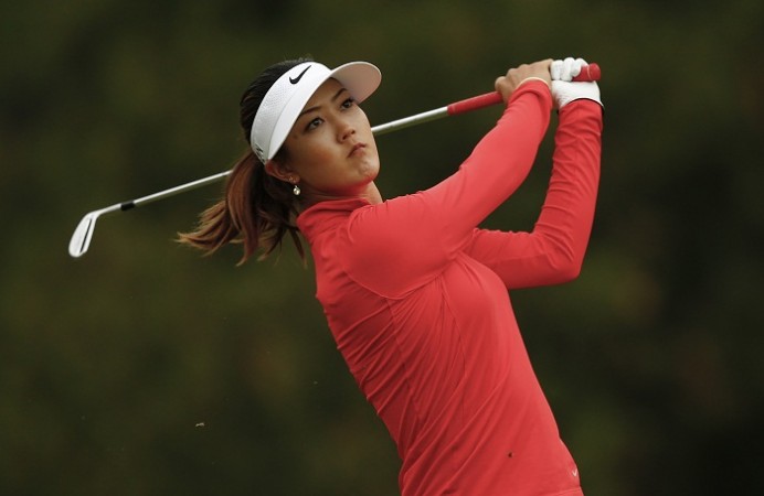 Michelle Wie tees off during the final round of the Manulife Financial LPGA Classic. Michelle Wie