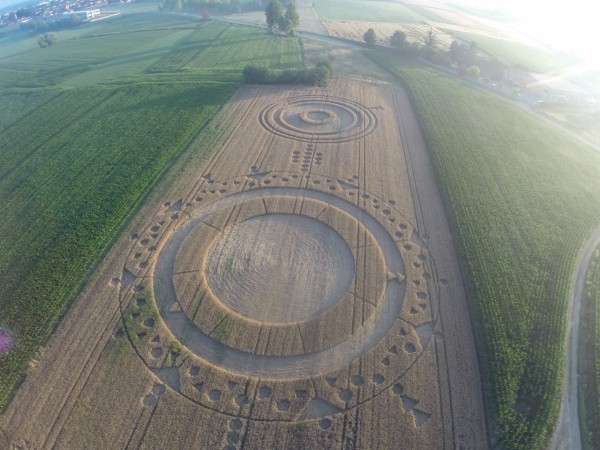 Alien Work or an UFO? Giant Crop Circle Appeared in Italy Overnight (Facebook/Francesco Grassi)
