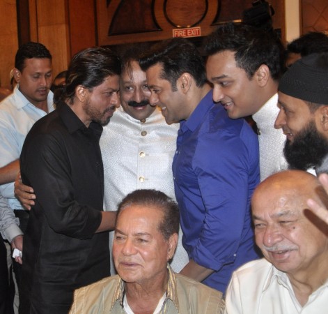Shah Rukh and Salman Khan with Baba Siddiqui