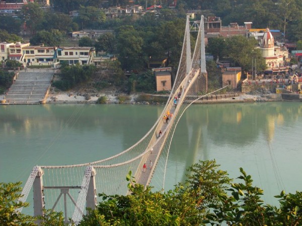 Ramjhula bridge over river Ganga, Rishikesh Rishikesh