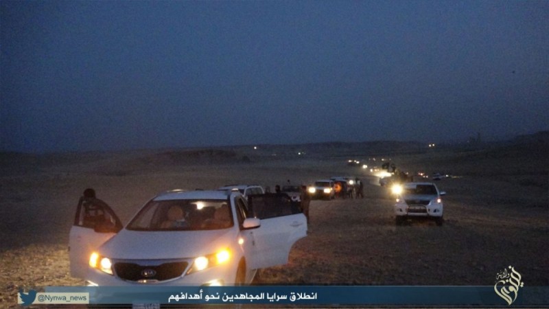 Islamic State militants at the Sinjar border Islamic State militants at the Sinjar border