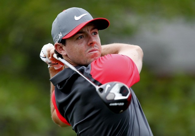 Rory McIlroy watches his tee shot during the first round of the PGA Championship at Valhalla. Rory McIlroy