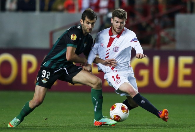 Liverpool boss Brendan Rodgers says that Moreno (R) will be in action right away Alberto Moreno