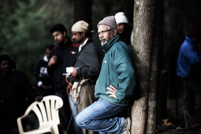 Mani Ratnam in a shooting location Mani Ratnam