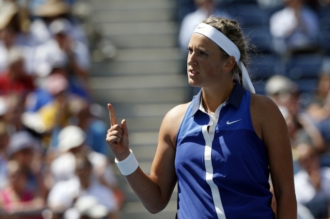 Victoria Azarenka celebrates her win over Christina McHale in the second round of the US Open Victoria Azarenka US Open 2014
