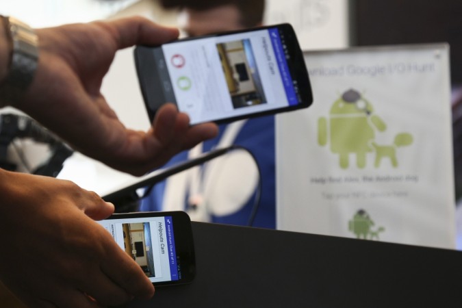 Android smartphone on display Android smartphone on display