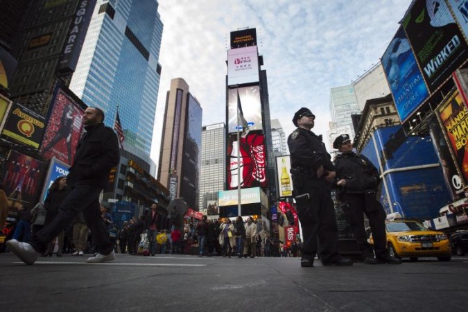 NYPD has increased its security at times square for the ISIS threat.