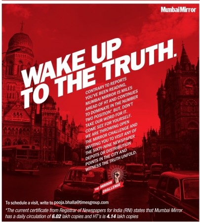 Mumbai Mirror ad