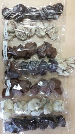 Pure chocolate crickets and mealworm Pure chocolate crickets and mealworm