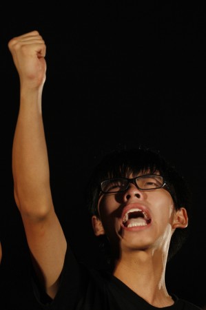 Joshua Wong is a 18-year-old Hong Kong student who runs pro-democracy movement of as much as 120,000 youths.
