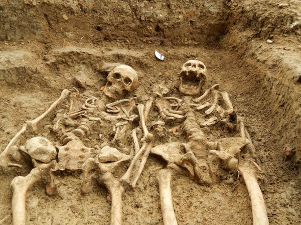 A couple who have been holding hands for 700 years uncovered at the 'lost' chapel of St Morrell in Leicestershire A couple who have been holding hands for 700 years uncovered at the 'lost' chapel of St Morrell in Leicestershire
