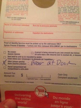 'Bear at Door': Canadian postman gives the best excuse ever for not delivering package 'Bear At Door'? Canadian postman gives Excuse of Not Delivering A Package
