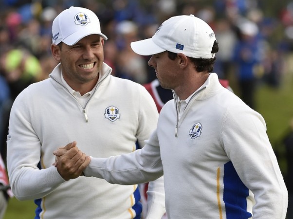 Sergio Garcia and Rory McIlroy will look to play their part in the singles as Europe look to retain their Ryder Cup title against USA Sergio Garcia Rory McIlroy Europe Ryder Cup