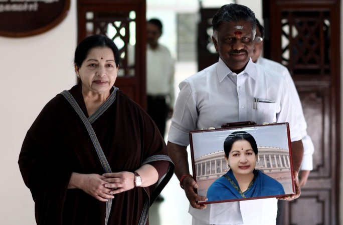 J Jayalalithaa and O Panneerselvam at Tamil Nadu.