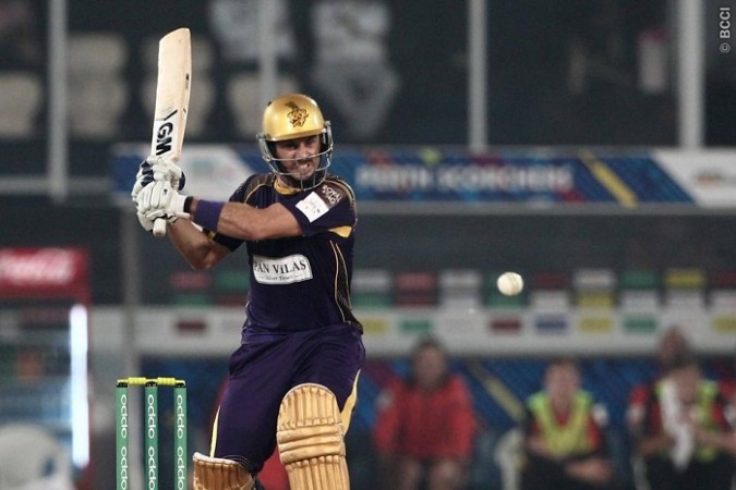 KKR batsman Ryan Ten Doeschate gets ready to pummel the ball to the boundary in their CLT20 2014 match against the Perth Scorchers Ryan Ten Doeschate KKR