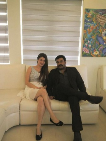 Kainaat Arora with Mohanlal Kainaat Arora