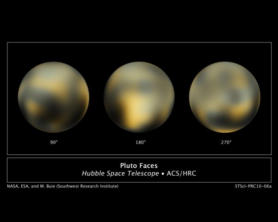 A combination picture of the detailed view of the entire surface of Pluto, as constructed from multiple NASA Hubble Space Telescope photographs taken from 2002 to 2003 are seen in these images released on 4 February 2010 Pluto gets planet status