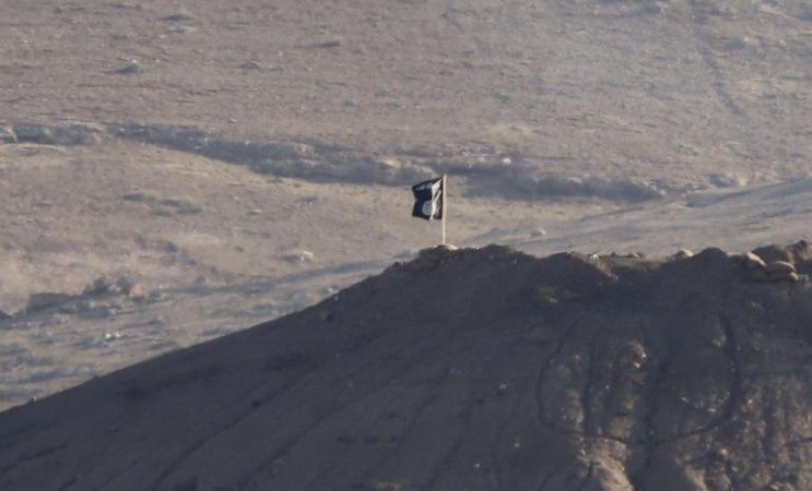 An ISIS flag in Kobane