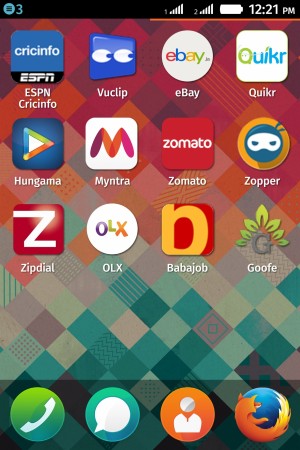 Firefox Mobile OS homescreen Firefox OS Home Screen