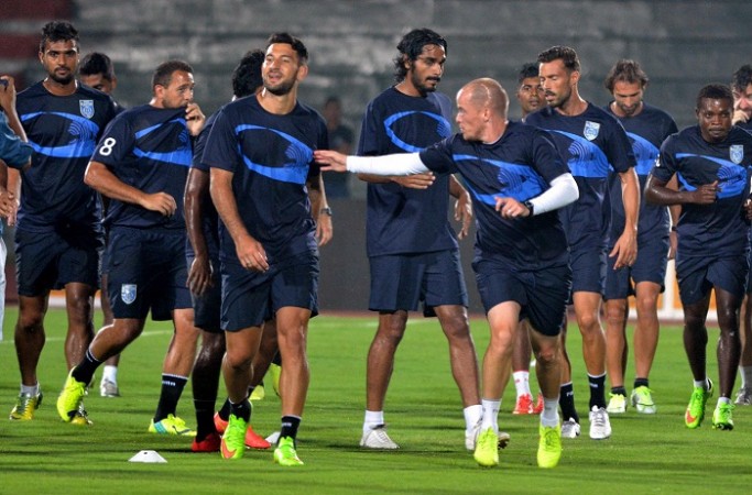Kerala Blasters players during a training session Kerala Blasters