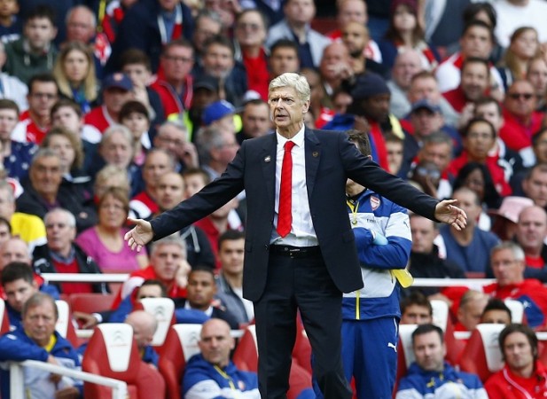 Arsenal manager Arsene Wenger shows his discontent during the English Premier League game against Hull City Arsenal Arsene Wenger