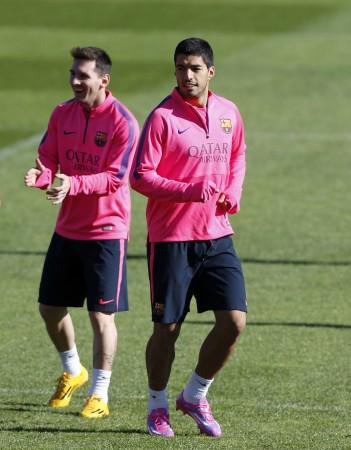 Luis Suarez will make his official Camp Nou debut against Celta Vigo tonight. Lionel Messi, Luis Suarez