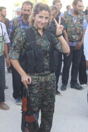 A Kurdish Female fighter,who gained online celebrity status for killing '100 ISIS fighters' reportedly may have been captured and beheaded by the Islamic State fighters in Kobani.