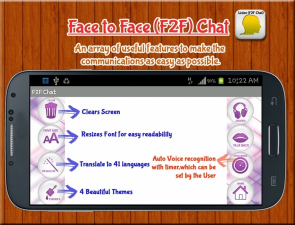 Face to Face chat feature in the free app for the deaf Let ME Hear Again app for the deaf