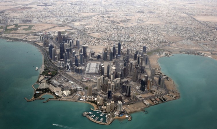 An aerial view of Doha. Doha