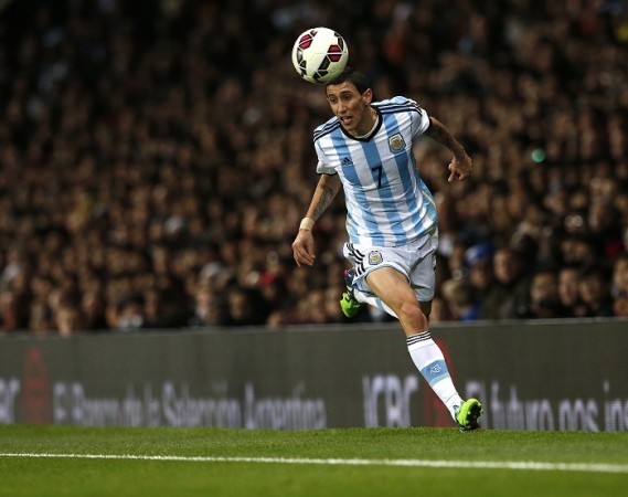 Manchester United midfielder Angel Di Maria suffered an injury while playing for Argentina in a friendly against Portugal Angel Di Maria Argentina