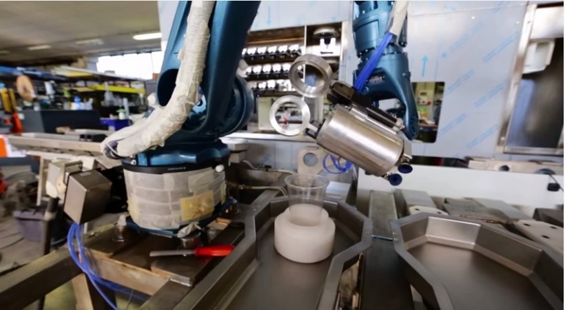 Robot bartender mixing cocktails in luxury cruise robot bartenders in luxury cruise