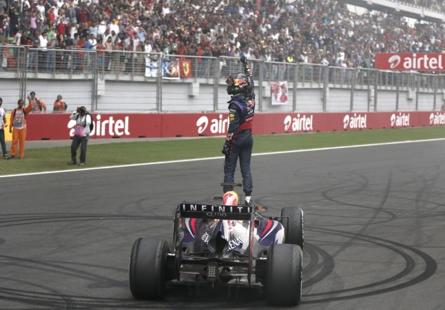Sebastian Vettel clinched his fourth successive Formula 1 title at the Indian Grand Prix last year. Sebastian Vettel, Indian Grand Prix