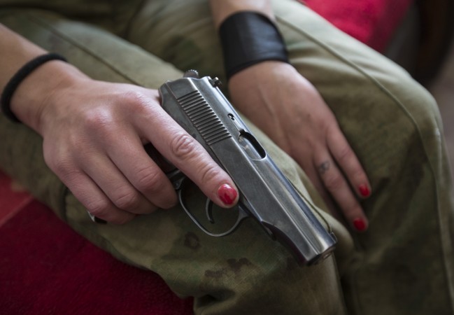 Woman with a pistol