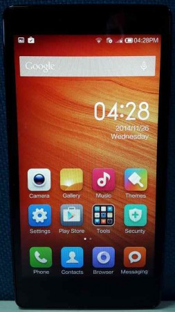 Xiaomi Redmi Note front view Redmi Note Opening