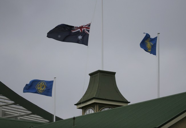 The Australian flag flies at half mast at the Sydney Cricket Ground following the announcement of the death of Phillip Hughes. Phil Hughes